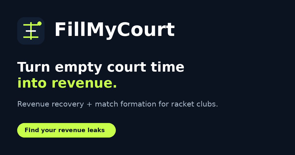 FillMyCourt product preview